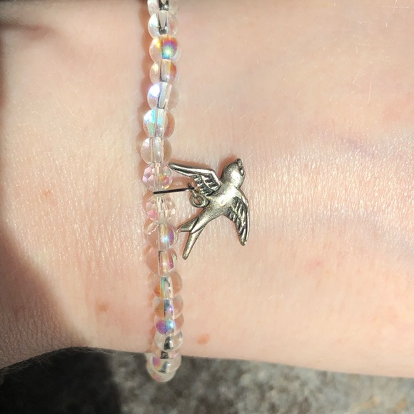 Iridescent Swallow Charm Bracelet - Picture 2 of 10